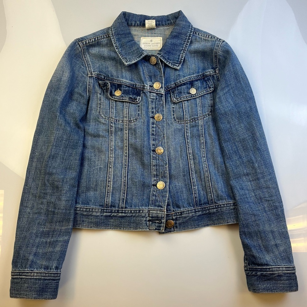 J. Crew Stone Wash jean Jacket r86-2